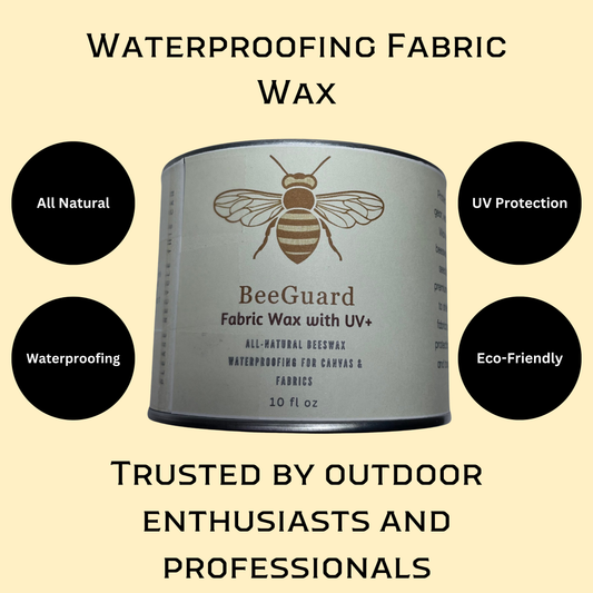 All-Natural Fabric Wax with UV Protection 10oz Can: BeeGuard Fabric Wax with UV+